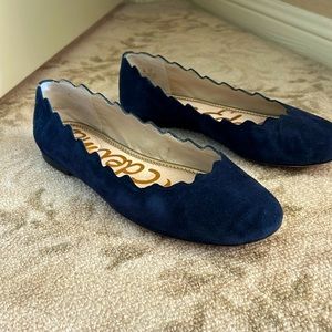 🏷️ Sam Edelman Navy Blue Ballet Style Suede Flats